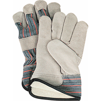 Gants d'ajusteur doubl&eacute;s pour l'hiver, Grand, Paume en Cuir de vache refendu, Doublure en Molleton de coton CSL Industriel Inc.