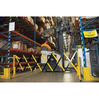 Expandable Barrier, 37" H x 11' L, Black/Yellow CSL Industriel Inc.