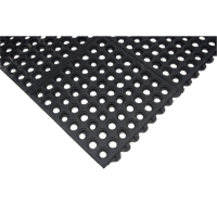 Anti-Fatigue Link Matting, Honeycomb, 3' x 3' x 1/2", Black, Natural Rubber CSL Industriel Inc.