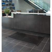 Low-Profile Matting, Rubber, Scraper Type, Solid Pattern, 3' x 5', Black CSL Industriel Inc.
