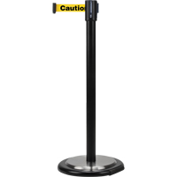Free-Standing Crowd Control Barrier, Steel, 35" H, Yellow Tape, 7' Tape Length CSL Industriel Inc.