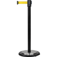Free-Standing Crowd Control Barrier, Steel, 35" H, Yellow Tape, 7' Tape Length CSL Industriel Inc.
