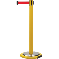 Free-Standing Crowd Control Barrier, Steel, 35" H, Red Tape, 12' Tape Length CSL Industriel Inc.