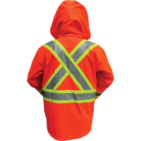 Hi-Vis FR/PU Safety Rain Jackets, Small, High Visibility Orange CSL Industriel Inc.