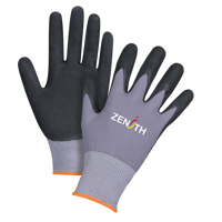 Gants ZX-1 de premi&egrave;re qualit&eacute; compatibles avec les &eacute;crans tactiles, 7/Petit, R&ecirc;vetement Nitrile/Mousse de nitrile, Calibre 15, Enveloppe en Nylon CSL Industriel Inc.