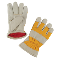 Gants de travail doubl&eacute;s pour l'hiver de premi&egrave;re qualit&eacute;, Moyen, Paume en Cuir fleur de porc, Doublure en Molleton de mousse CSL Industriel Inc.