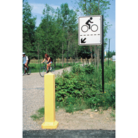 Bollards, Plastic, 33" H x 6" W, Yellow CSL Industriel Inc.