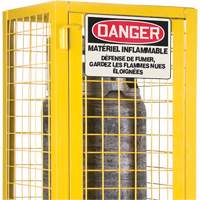 Armoire de s&eacute;curit&eacute; pour cylindres de gaz conforme aux normes de la CSA, nbre de bouteilles: 2, 17" , 17" , 69" , Jaune CSL Industriel Inc.