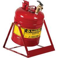 Bidon avec robinet s&eacute;curitaires pour laboratoires, Type I, Acier, 5 gal. US, Rouge, Homologu&eacute; FM CSL Industriel Inc.