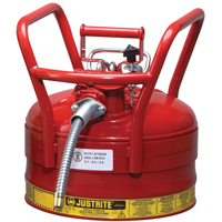 Bidons s&eacute;curitaires D.O.T. de AccuFlow, Type II, Acier, 2,5 gal. US, Rouge, Homologu&eacute; FM CSL Industriel Inc.