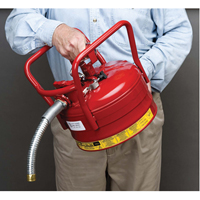 Bidons s&eacute;curitaires D.O.T. de AccuFlow, Type II, Acier, 2,5 gal. US, Rouge, Homologu&eacute; FM CSL Industriel Inc.