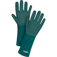 Double Dipped Green Gloves, 14" L, PVC, Cotton Jersey Inner Lining, 70-mil CSL Industriel Inc.