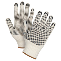 Gants tricot&eacute;s de poids lourd &agrave; deux c&ocirc;t&eacute;s avec pois, Poly/coton, Deux c&ocirc;t&eacute;s, Calibre 7, Grand CSL Industriel Inc.