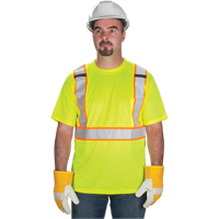 T-shirt conforme &agrave; la CSA, Polyester, Moyen, Jaune lime haute visibilit&eacute; CSL Industriel Inc.