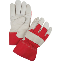 Gants d'ajusteur rouge & blanc doubl&eacute;s pour l'hiver, Grand, Paume en Cuir fleur de vache, Doublure en Boa CSL Industriel Inc.