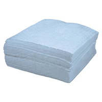 Feuilles absorbantes bleues li&eacute;es de premi&egrave;re qualit&eacute;, Huile seulement, 15" x 17", 8 gal. d'absorption CSL Industriel Inc.
