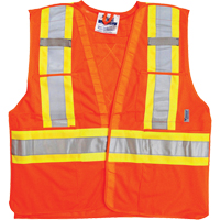 Traffic Safety Vest, High Visibility Orange, Large/X-Large, Polyester CSL Industriel Inc.