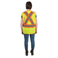 CSA Compliant High Visibility Surveyor Vest, High Visibility Lime-Yellow, Large, Polyester CSL Industriel Inc.