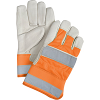 Premium Quality High Visibility Fitters Gloves, Large, Grain Cowhide Palm, Cotton Inner Lining CSL Industriel Inc.