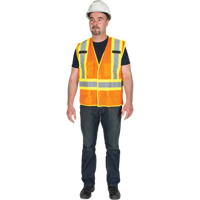 5-Point Tear-Away Premium Safety Vest , High Visibility Orange, Large/X-Large, Polyester CSL Industriel Inc.