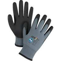 Gants enduits de premi&egrave;re qualit&eacute; ZX-30°, 8/Moyen, R&ecirc;vetement PVC, Calibre 15, Enveloppe en Nylon CSL Industriel Inc.