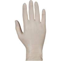 Gants jetables de calibre examen m&eacute;dical KeepKleen, Grand, Latex, 5 mils, Sans poudre, Blanc, Classe 2 CSL Industriel Inc.