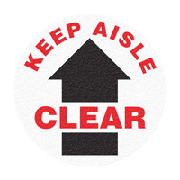 "Keep Aisle Clear" Floor Sign, Adhesive, English with Pictogram CSL Industriel Inc.