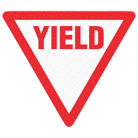 "Yield" Floor Sign, Adhesive, English with Pictogram CSL Industriel Inc.