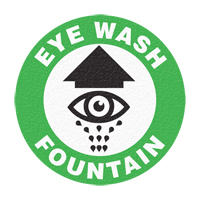 "Eye Wash Fountain" Floor Sign, Adhesive, English with Pictogram CSL Industriel Inc.