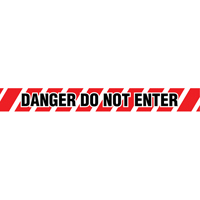 Rubans pour barricades, Anglais, 3" la x 1000' lo, 2 mils, Noir/rouge CSL Industriel Inc.