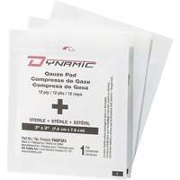 Gaze Dynamic, Tampon, 3" lo x 3" la, St&eacute;rile, Dispositif m&eacute;dical Classe 1 CSL Industriel Inc.