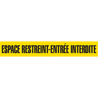 Rubans pour barricades, Français, 3" la x 1000' lo, 3 mils, Noir sur jaune CSL Industriel Inc.