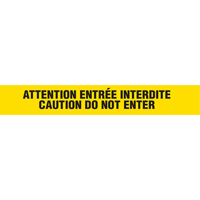 Rubans pour barricades, Bilingue, 3" la x 1000' lo, 3 mils, Noir sur jaune CSL Industriel Inc.