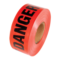 Ruban renforc&eacute; pour barricade, Anglais, 3" la x 500' lo, 5 mils, Noir/rouge CSL Industriel Inc.