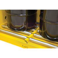 Vertical Drum Storage Cabinet, 110 US gal. Cap., 2 Drums, Yellow CSL Industriel Inc.
