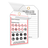 Self-Laminating Workplace Tags, Cardstock, 3-3/8" W x 5-3/4" H, French CSL Industriel Inc.
