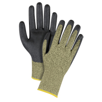 Gants &eacute;lastiques sans coutures r&eacute;sistants &agrave; la coupe noir & jaune, Taille 2T-Grand/11, Calibre 13, Rev&ecirc;tement Mousse de nitrile, Enveloppe en Aramide, ASTM ANSI niveau A6 CSL Industriel Inc.