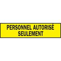 Ruban de signalisation pour barricade, Français, 3" la x 200' lo, 3,5 mils, Noir sur jaune CSL Industriel Inc.