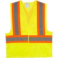 Traffic Safety Vest, High Visibility Lime-Yellow, 2X-Large, Polyester CSL Industriel Inc.