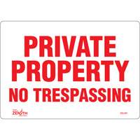 "Private Property" Sign, 7" x 10", Vinyl, English CSL Industriel Inc.
