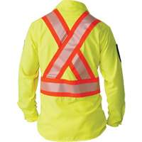 Chemise &agrave; manches longues haute visibilit&eacute; ind&eacute;chirable, Polyester, Petit, Jaune lime haute visibilit&eacute; CSL Industriel Inc.