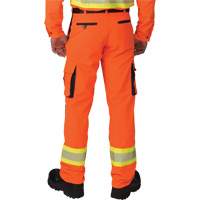Pantalons cargo haute visibilit&eacute; antid&eacute;chirure, Polyester, 28, Orange haute visibilit&eacute; CSL Industriel Inc.