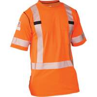 T-shirt &agrave; manches courtes haute visibilit&eacute; Polartec Power Grid, Polyester, Petit, Orange CSL Industriel Inc.