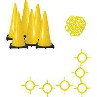Traffic Cone & Chain Kit, 28", Yellow CSL Industriel Inc.