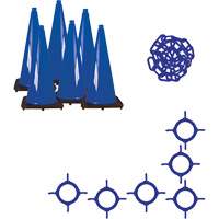 Traffic Cone & Chain Kit, 28", Blue CSL Industriel Inc.