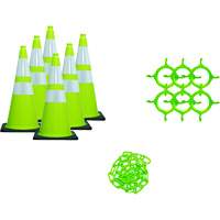 Traffic Cone & Chain Kit, 28", Green, 4" & 6" Reflective Collar(s) CSL Industriel Inc.