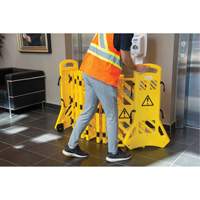Barri&egrave;re mobile portative, 40" h x 13' lo, Jaune CSL Industriel Inc.