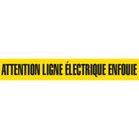 Ruban pour barricade, Français, 3" la x 1000' lo, 2 mils, Noir sur jaune CSL Industriel Inc.