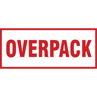 &eacute;tiquette de manutention Overpack, 6" lo x 2-1/2" la, Rouge/blanc CSL Industriel Inc.