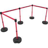 Ensemble de montants pour barri&egrave;re Plus, Plastique, 42" h, Ruban Rouge, Longueur du ruban 15' CSL Industriel Inc.